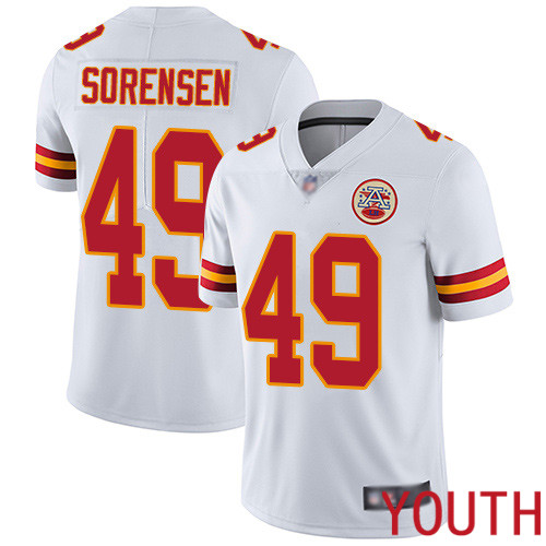 Youth Kansas City Chiefs 49 Sorensen Daniel White Vapor Untouchable Limited Player Nike NFL Jersey